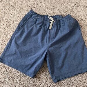 Fair Harbor Slate Blue Elastic-Waist Shorts